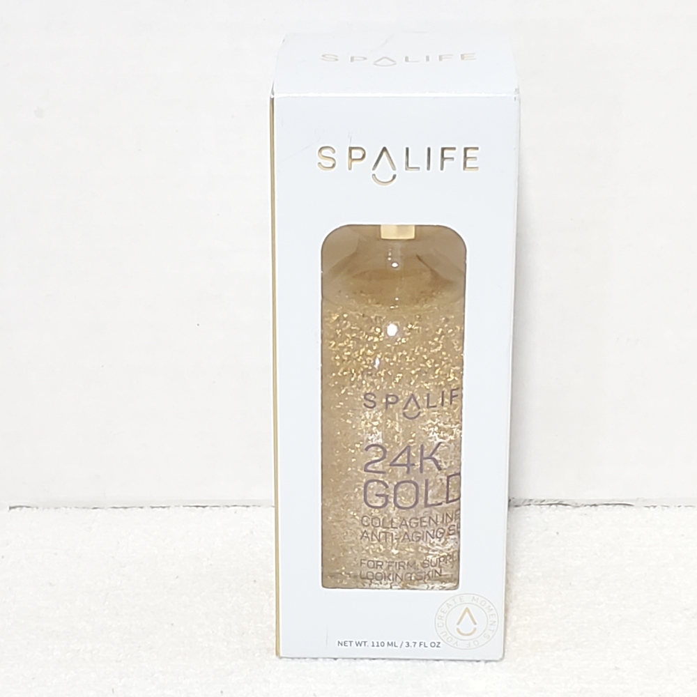 Spa Life 24K Gold Collagen Infused Anti-Aging Serum 3.7 oz Bottle New Sealed